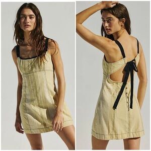 NWT Free People Neutral Pampas Sailor Mini Dress Size M